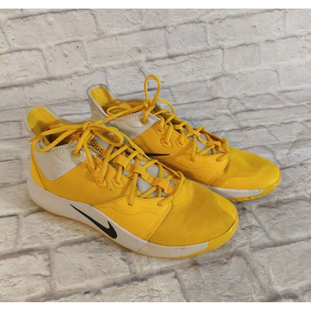 Nike Air PG 3 TB Paul George Mens‎ Size 13.5 Yellow CN9513-700 Basketball